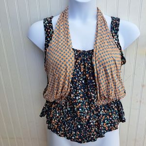 Traffic People Bohemian Anthropologie Style Peplum Tank medium